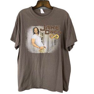 Jake Owen Days of Gold Tour Concert T Shirt 2014 size L Double Sided Cities